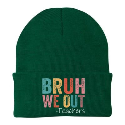 Bruh We Out Teachers Happy Last Day Of School Knit Cap Winter Beanie