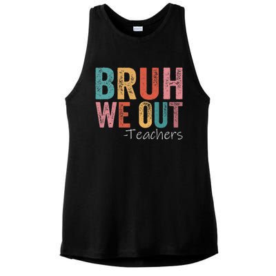 Bruh We Out Teachers Happy Last Day Of School Ladies PosiCharge Tri-Blend Wicking Tank