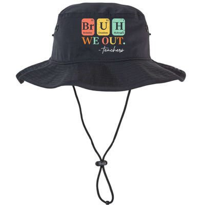 Bruh We Out Teacher Retro Vintage End Of Year Holiday Bucket Hat