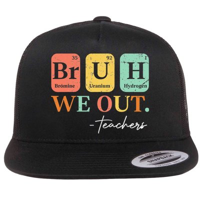 Bruh We Out Teacher Retro Vintage End Of Year Holiday Flatbill Hat