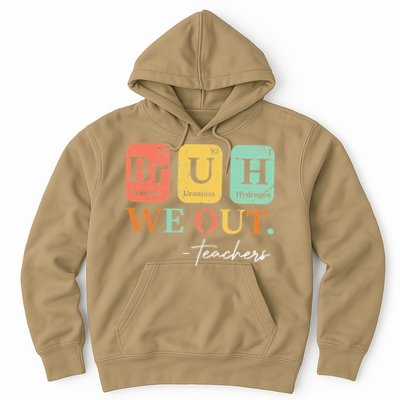 Bruh We Out Teacher Retro Vintage End Of Year Holiday Hoodie