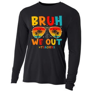 Bruh We Out Happy Last Day Of School Teachers Summer Cooling Performance Long Sleeve Crew