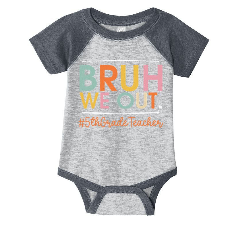 Bruh We Out 5th Grade Teacher Last Day Of School Summer Infant Baby Jersey Bodysuit