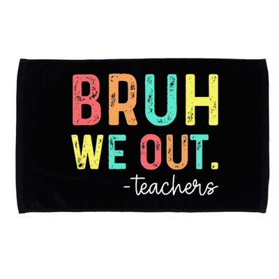 Bruh We Out Teachers Happy Last Day Of School Retro Microfiber Hand Towel