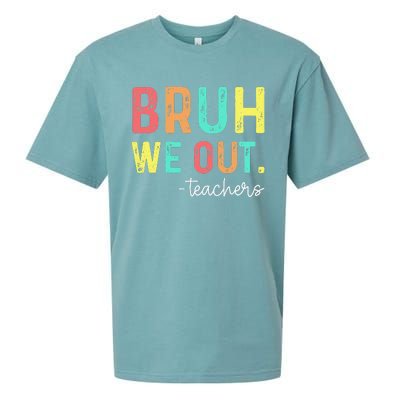 Bruh We Out Teachers Happy Last Day Of School Retro Sueded Cloud Jersey T-Shirt