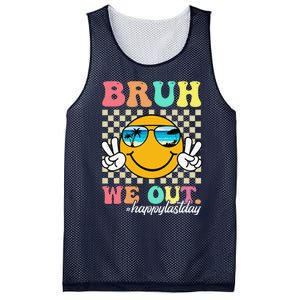 Bruh We Out Happy Last Day Of School Teacher Boy Girl Summer Mesh Reversible Basketball Jersey Tank