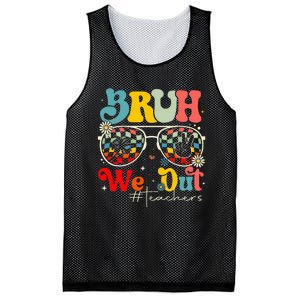 Bruh We Out Teachers End Of School Year Teacher Summer Mesh Reversible Basketball Jersey Tank