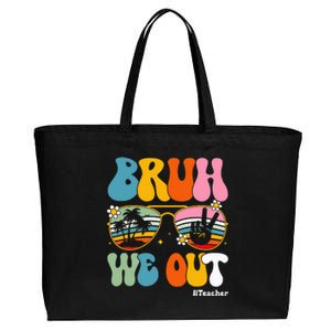 Bruh We Out Teachers End Of School Year Teacher Summer Cotton Canvas Jumbo Tote