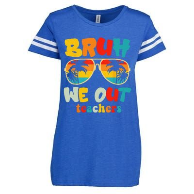 Bruh We Out Teachers Enza Ladies Jersey Football T-Shirt