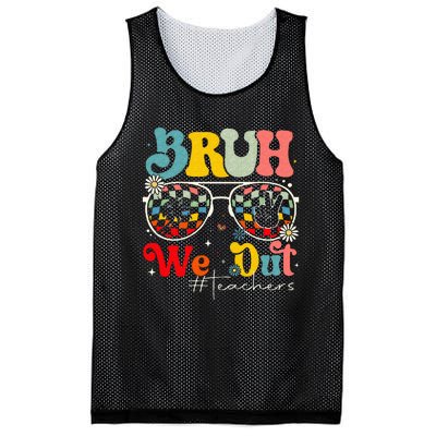 Bruh We Out Teachers End Of School Summer Mesh Reversible Basketball Jersey Tank