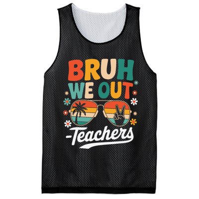 Bruh We Out Last Day Of School Funny Teacher Mesh Reversible Basketball Jersey Tank