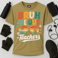 Bruh We Out Last Day Of School Funny Teacher Cooling Performance Crew T-Shirt