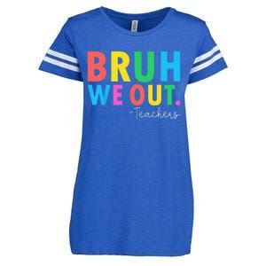 Bruh We Out Teachers Summer Last Day Of School Enza Ladies Jersey Football T-Shirt