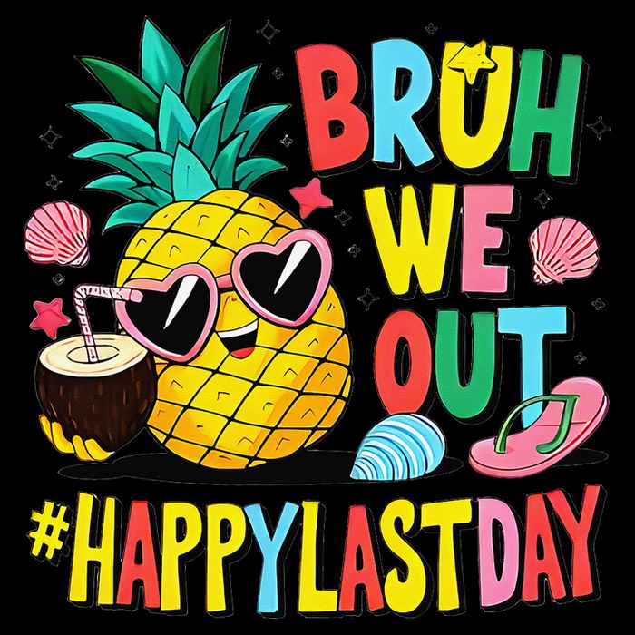 Bruh We Out Happy Last Day Of School Teacher Pineapple Impact Tech Backpack