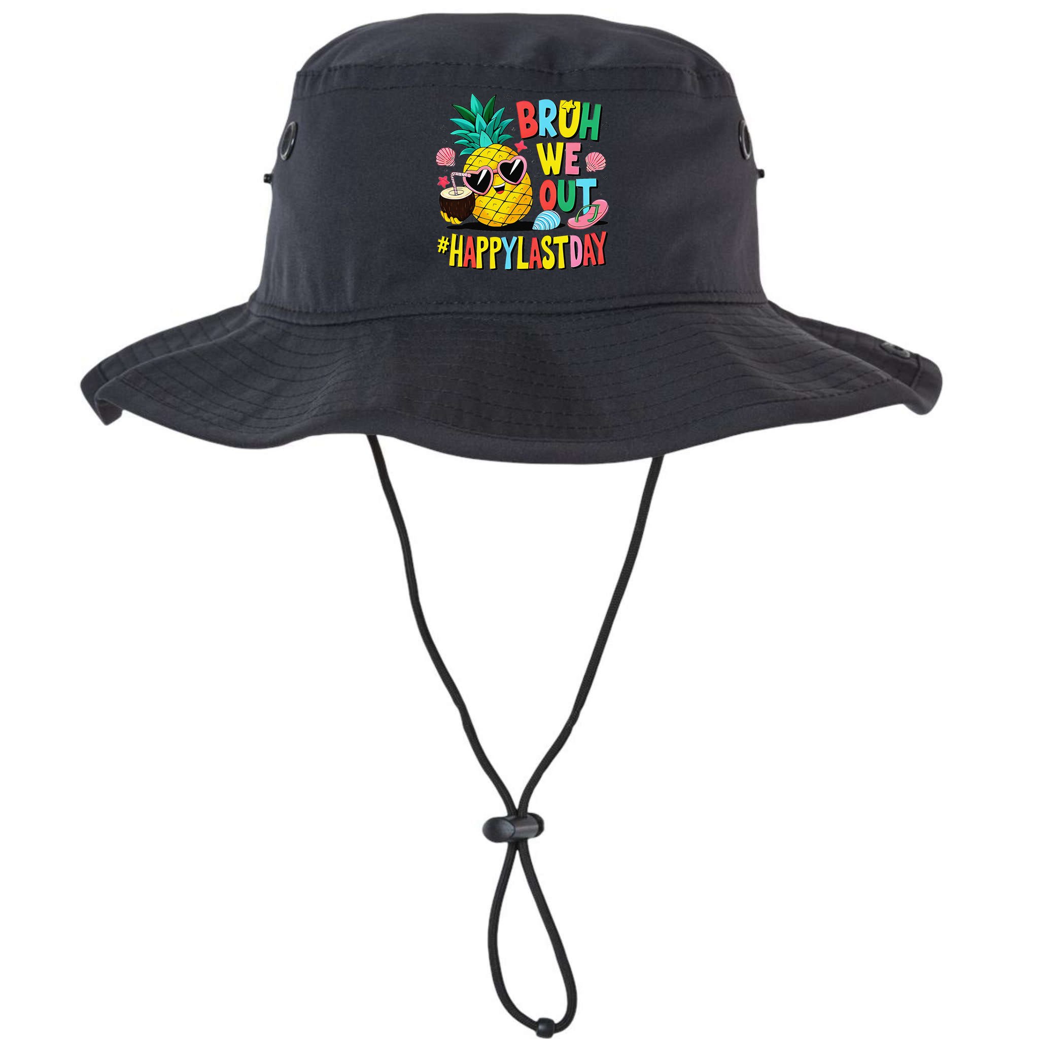 Bruh We Out Happy Last Day Of School Teacher Pineapple Bucket Hat