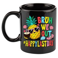 Bruh We Out Happy Last Day Of School Teacher Pineapple 11oz C Handle Ceramic Mug