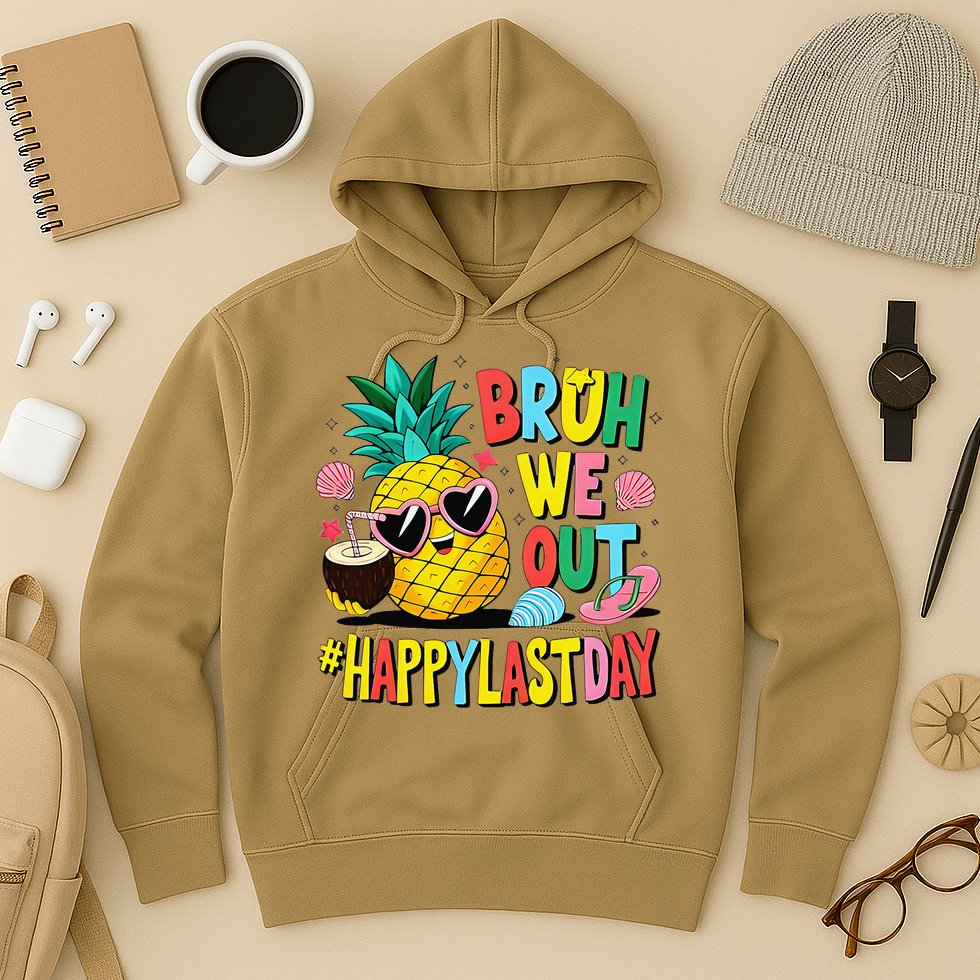 Bruh We Out Happy Last Day Of School Teacher Pineapple Hoodie