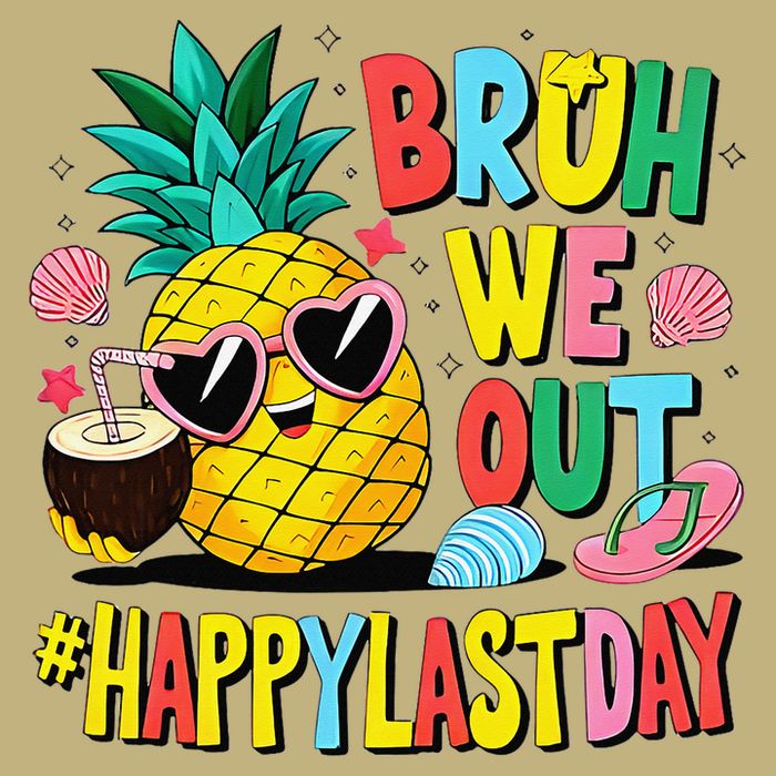 Bruh We Out Happy Last Day Of School Teacher Pineapple Hoodie