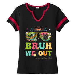 Bruh We Out Funny Last Day Of School Teacher Boy Girl Summer Ladies Halftime Notch Neck Tee