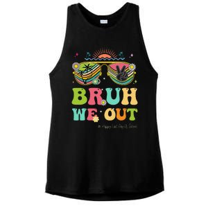 Bruh We Out Funny Last Day Of School Teacher Boy Girl Summer Ladies PosiCharge Tri-Blend Wicking Tank