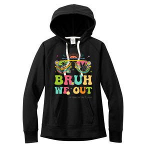 Bruh We Out Funny Last Day Of School Teacher Boy Girl Summer Women's Fleece Hoodie