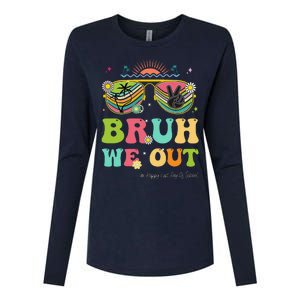 Bruh We Out Funny Last Day Of School Teacher Boy Girl Summer Womens Cotton Relaxed Long Sleeve T-Shirt