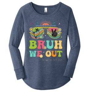 Bruh We Out Funny Last Day Of School Teacher Boy Girl Summer Women's Perfect Tri Tunic Long Sleeve Shirt