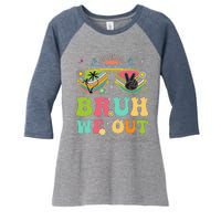 Bruh We Out Funny Last Day Of School Teacher Boy Girl Summer Women's Tri-Blend 3/4-Sleeve Raglan Shirt