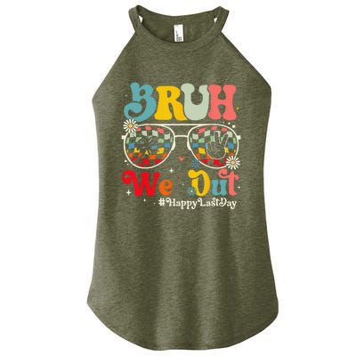 Bruh We Out Happy Last Day Of School Teacher Summer Women’s Perfect Tri Rocker Tank