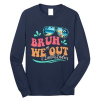 Bruh We Out Funny Last Day Of School Lunch Lady Summer Long Sleeve Shirt