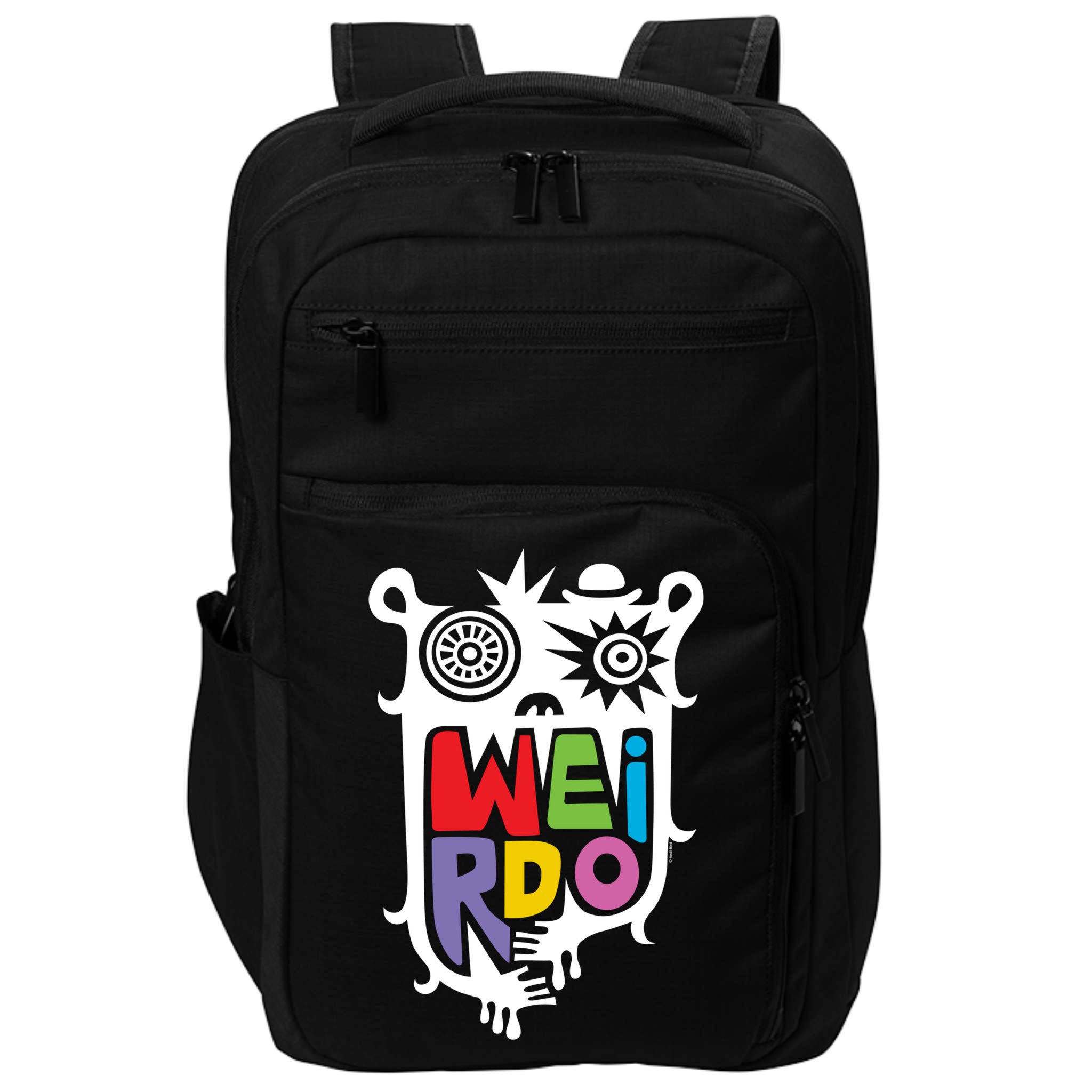 Big Weirdo On Black Impact Tech Backpack