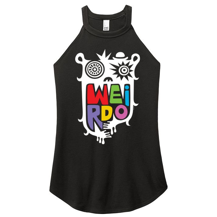 Big Weirdo On Black Women's Perfect Tri Rocker Tank