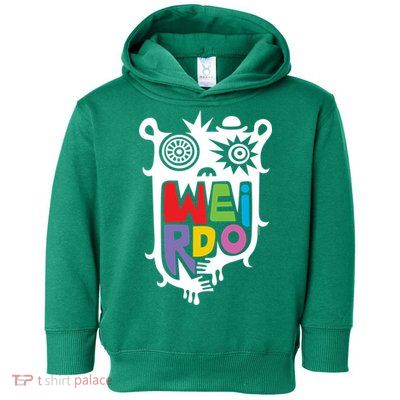 Big Weirdo On Black Toddler Hoodie