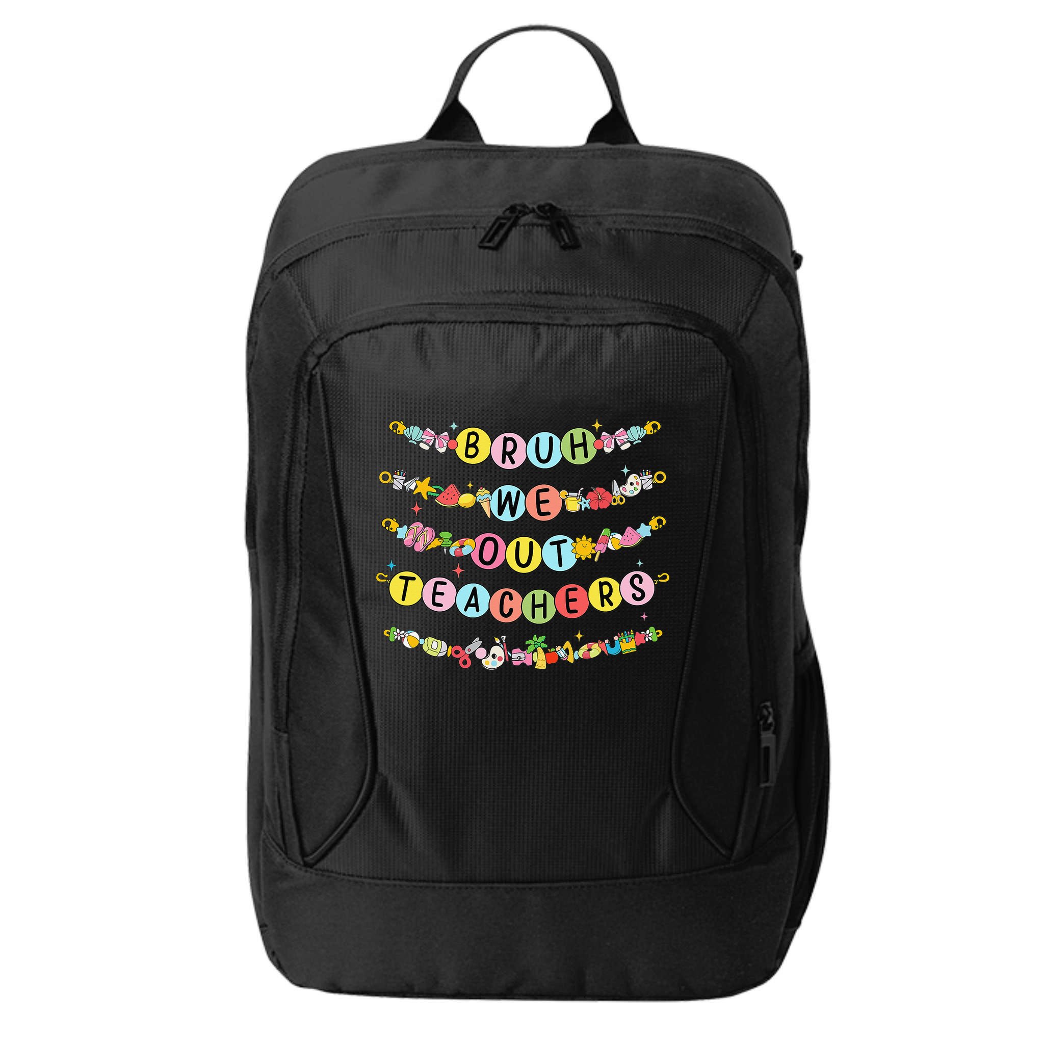 Bruh We Out Teacher Last Day Of School Friendship Bracelet City Backpack