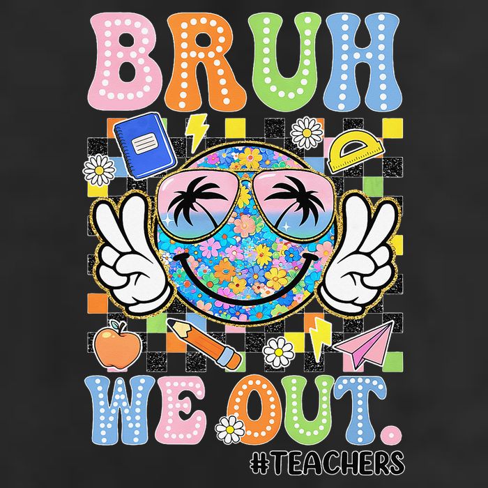 Bruh We Out Floral Teacher Summer Break Last Day Of School 11oz C Handle Ceramic Mug