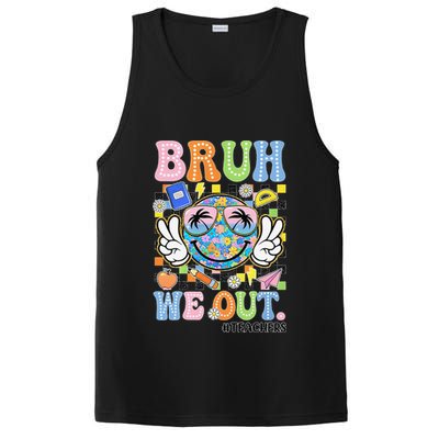 Bruh We Out Floral Teacher Summer Break Last Day Of School PosiCharge Competitor Tank