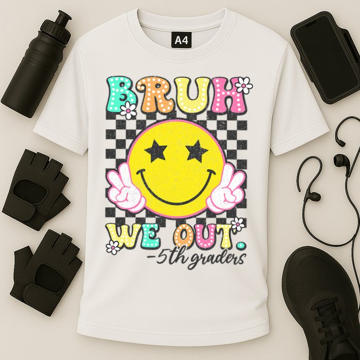 Bruh We Out 5th Graders Fifth Grade Graduation Class 2025  Cooling Performance Crew T-Shirt