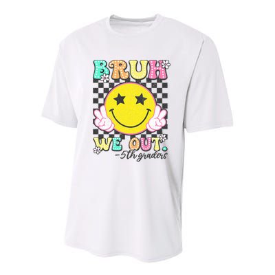 Bruh We Out 5th Graders Fifth Grade Graduation Class 2025  Youth Performance Sprint T-Shirt