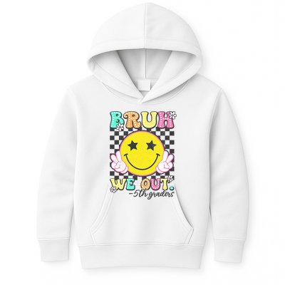 Bruh We Out 5th Graders Fifth Grade Graduation Class 2025  Kids Hoodie