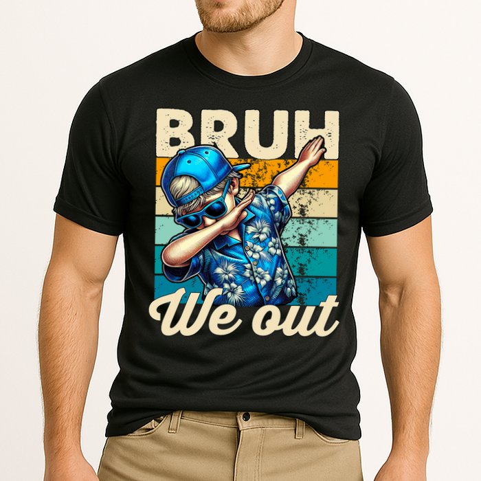 Bruh We Out Dabbing Boy Happy Last Day Of School Cooling Performance Crew T-Shirt
