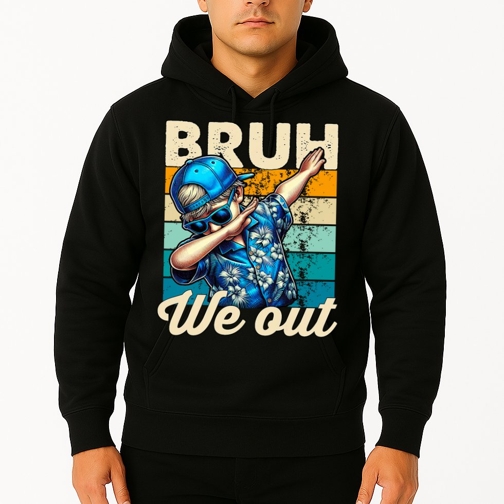 Bruh We Out Dabbing Boy Happy Last Day Of School Hoodie