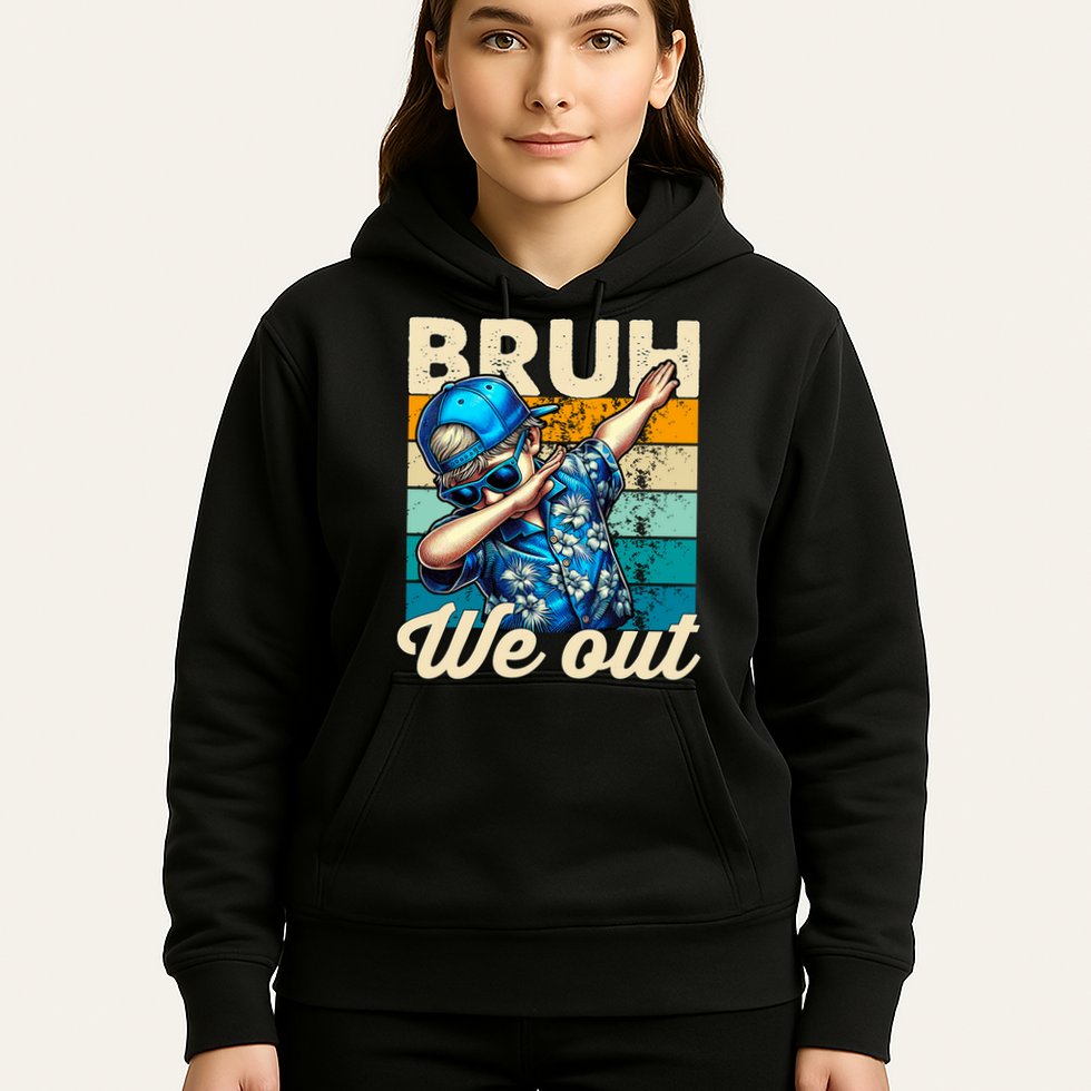 Bruh We Out Dabbing Boy Happy Last Day Of School Hoodie