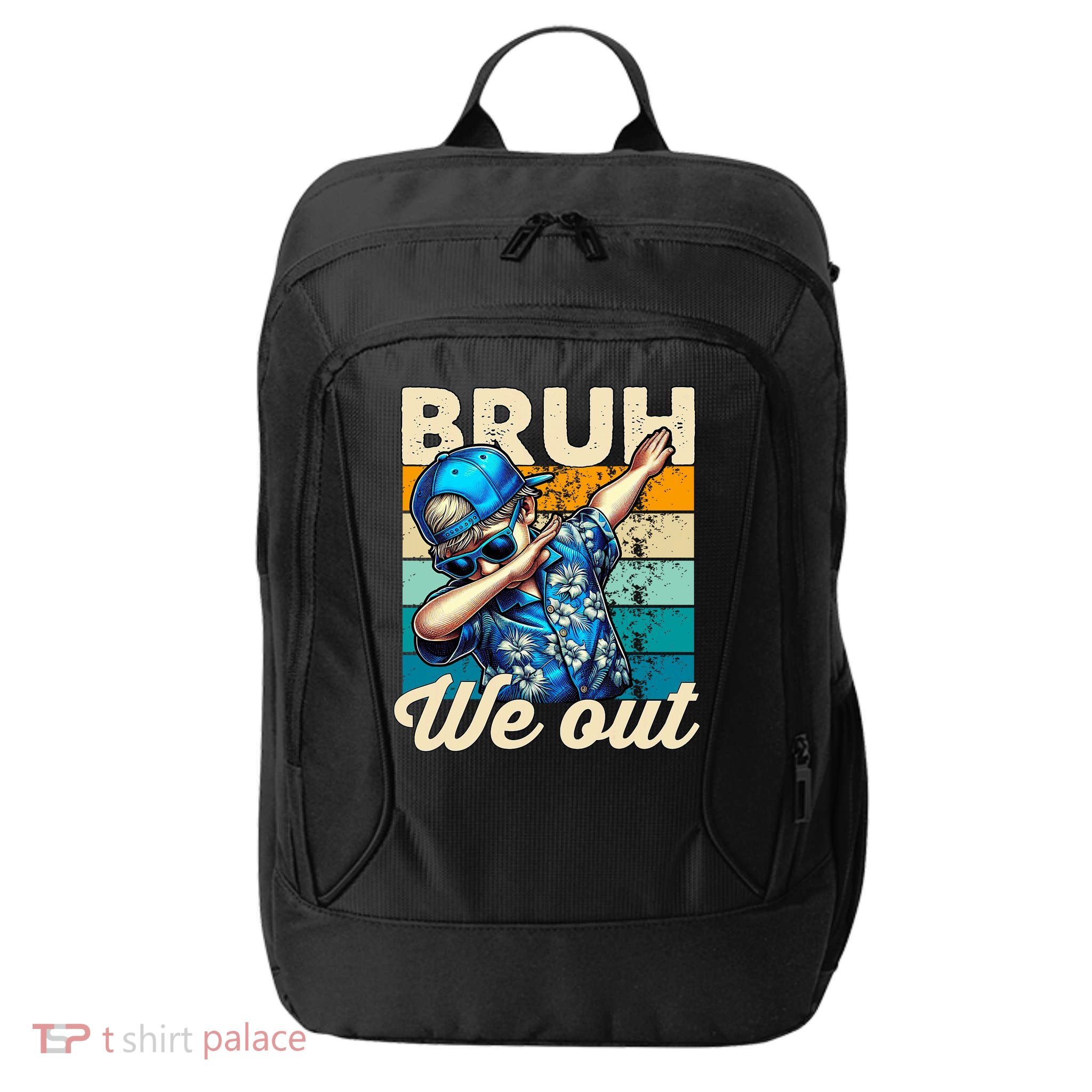 Bruh We Out Dabbing Boy Happy Last Day Of School City Backpack