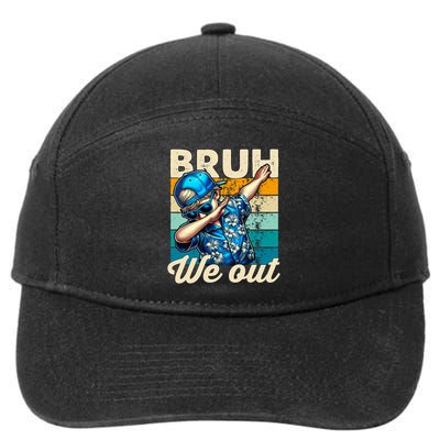 Bruh We Out Dabbing Boy Happy Last Day Of School 7-Panel Snapback Hat