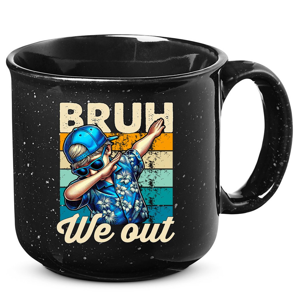 Bruh We Out Dabbing Boy Happy Last Day Of School 15oz Campfire Ceramic Mug