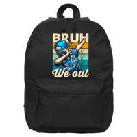 Bruh We Out Dabbing Boy Happy Last Day Of School 16 in Basic Backpack