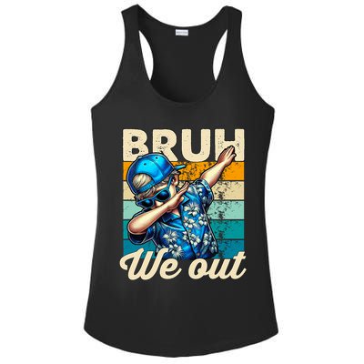 Bruh We Out Dabbing Boy Happy Last Day Of School Ladies PosiCharge Competitor Racerback Tank