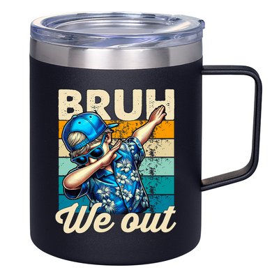 Bruh We Out Dabbing Boy Happy Last Day Of School 12oz Stainless Steel Coffee Mug