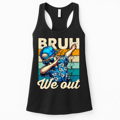 Bruh We Out Dabbing Boy Happy Last Day Of School Womens Tank Top