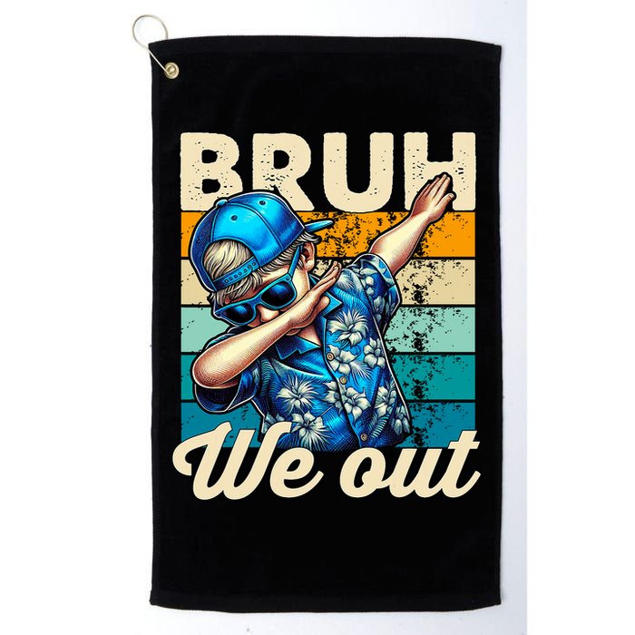 Bruh We Out Dabbing Boy Happy Last Day Of School Golf Towel